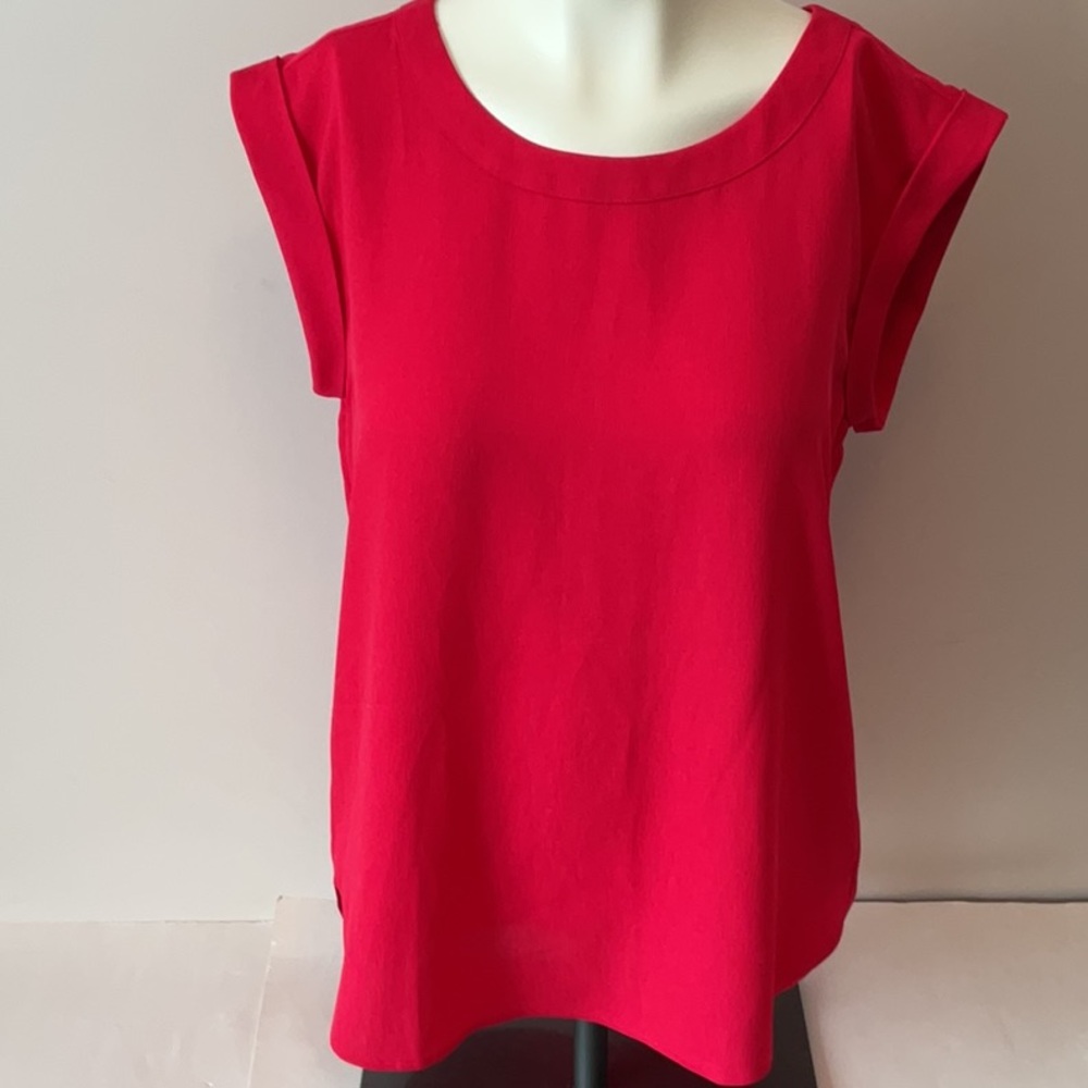 Ann Taylor Cuffed Sleeve Top